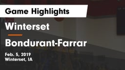 Winterset  vs Bondurant-Farrar  Game Highlights - Feb. 5, 2019