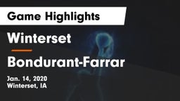 Winterset  vs Bondurant-Farrar  Game Highlights - Jan. 14, 2020