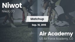 Matchup: Niwot  vs. Air Academy  2016