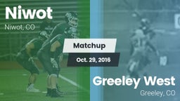 Matchup: Niwot  vs. Greeley West  2016