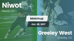Matchup: Niwot  vs. Greeley West  2017