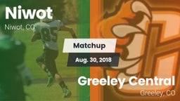 Matchup: Niwot  vs. Greeley Central  2018