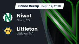 Recap: Niwot  vs. Littleton  2018