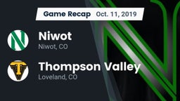 Recap: Niwot  vs. Thompson Valley  2019