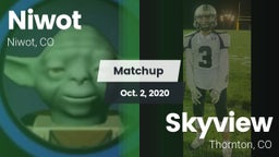 Matchup: Niwot  vs. Skyview  2020