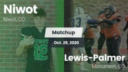 Matchup: Niwot  vs. Lewis-Palmer  2020