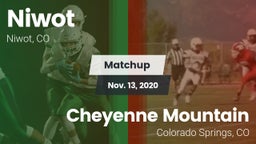 Matchup: Niwot  vs. Cheyenne Mountain  2020