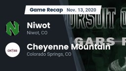 Recap: Niwot  vs. Cheyenne Mountain  2020