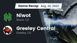 Recap: Niwot  vs. Greeley Central  2022