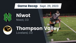 Recap: Niwot  vs. Thompson Valley  2023