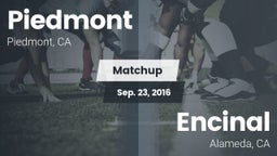 Matchup: Piedmont  vs. Encinal  2016