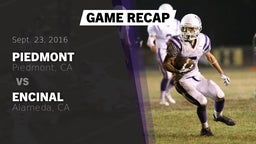 Recap: Piedmont  vs. Encinal  2016