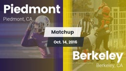 Matchup: Piedmont  vs. Berkeley  2016