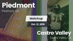 Matchup: Piedmont  vs. Castro Valley  2016