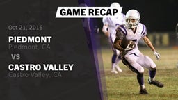 Recap: Piedmont  vs. Castro Valley  2016
