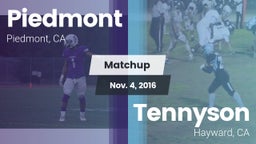 Matchup: Piedmont  vs. Tennyson  2016