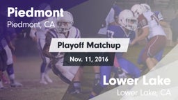 Matchup: Piedmont  vs. Lower Lake  2016