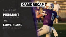 Recap: Piedmont  vs. Lower Lake  2016