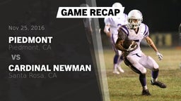 Recap: Piedmont  vs. Cardinal Newman  2016