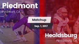 Matchup: Piedmont  vs. Healdsburg  2017