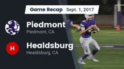 Recap: Piedmont  vs. Healdsburg  2017