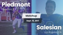 Matchup: Piedmont  vs. Salesian  2017