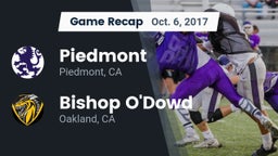 Recap: Piedmont  vs. Bishop O'Dowd  2017