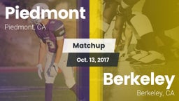 Matchup: Piedmont  vs. Berkeley  2017