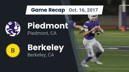 Recap: Piedmont  vs. Berkeley  2017