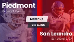 Matchup: Piedmont  vs. San Leandro  2017