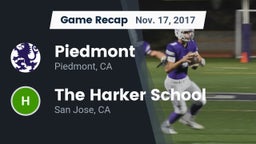 Recap: Piedmont  vs. The Harker School 2017