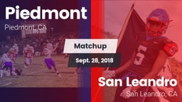 Matchup: Piedmont  vs. San Leandro  2018