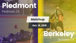 Matchup: Piedmont  vs. Berkeley  2018