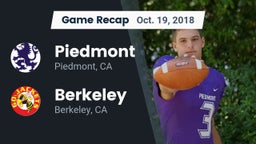 Recap: Piedmont  vs. Berkeley  2018