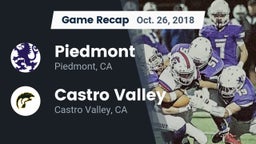 Recap: Piedmont  vs. Castro Valley  2018