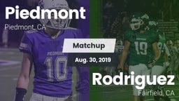 Matchup: Piedmont  vs. Rodriguez  2019