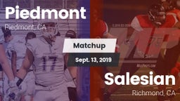 Matchup: Piedmont  vs. Salesian  2019