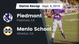 Recap: Piedmont  vs. Menlo School 2019