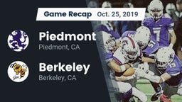 Recap: Piedmont  vs. Berkeley  2019