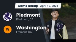 Recap: Piedmont  vs. Washington  2021