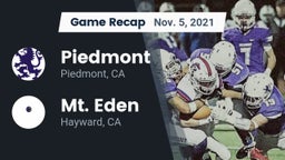 Recap: Piedmont  vs. Mt. Eden  2021