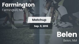 Matchup: Farmington High vs. Belen  2016