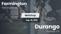 Matchup: Farmington High vs. Durango  2016