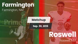 Matchup: Farmington High vs. Roswell  2016