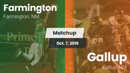 Matchup: Farmington High vs. Gallup  2016