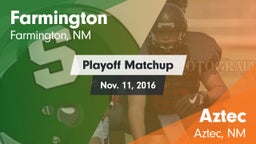 Matchup: Farmington High vs. Aztec  2016