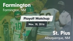 Matchup: Farmington High vs. St. Pius  2016