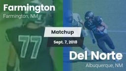 Matchup: Farmington High vs. Del Norte  2018