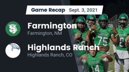 Recap: Farmington  vs. Highlands Ranch  2021