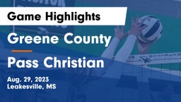 Greene County  vs Pass Christian  Game Highlights - Aug. 29, 2023